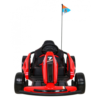 Gokart Speed 7 Drift King na akumulator dla dzieci Czerwony + Funkcja driftu + Sportowe siedzenie + 2 Prędkości + EVA